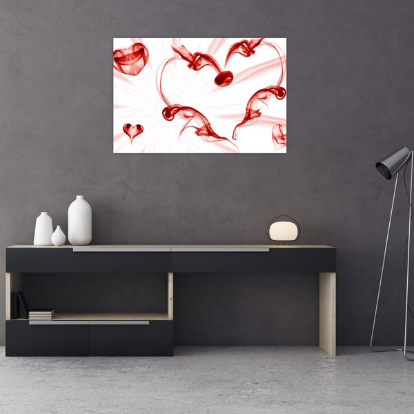 Obraz srdca z dymu (90x60 cm)