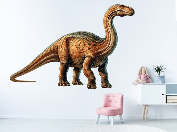 Nalepte.cz Brontosaurus textilní prelepiteľná nálepka na stenu arch 20 x 14 cm