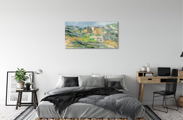 Obraz na skle Art maľoval dom na kopci 100x50 cm 2 Prívesky