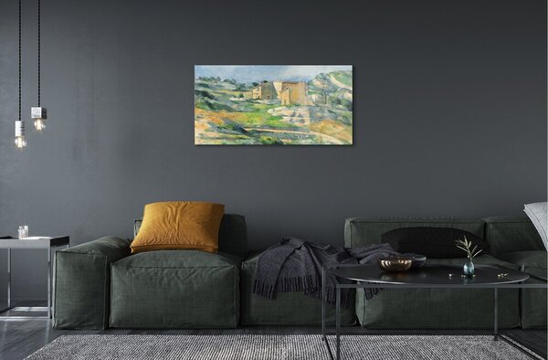 Obraz na skle Art maľoval dom na kopci 100x50 cm 2 Prívesky