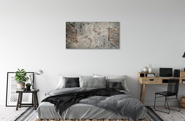Obraz na skle Kamenná tehlová stena 100x50 cm 2 Prívesky