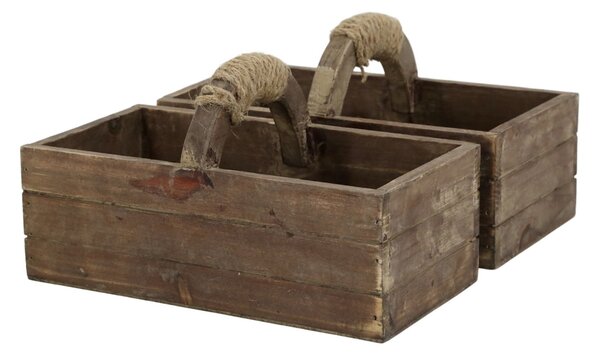Drevený box s držadlom – set 3 ks