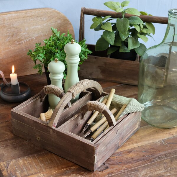 Drevený box s držadlom – set 3 ks