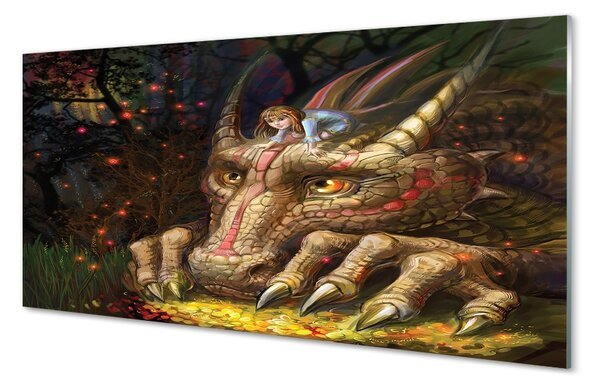 Sklenený obraz Forest dračie hlava dievčatá 100x50 cm 2 Prívesky