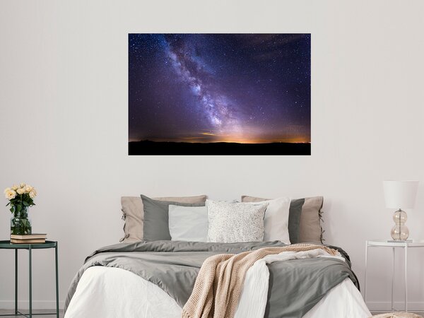 Nalepte.cz Hviezdna obloha textilní prelepiteľná nálepka na stenu 45 x 30 cm