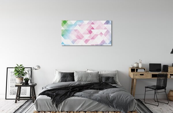 Obraz na skle Farebný vzor diamantov 100x50 cm 2 Prívesky