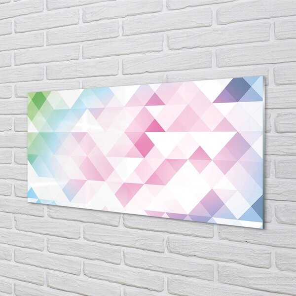 Obraz na skle Farebný vzor diamantov 100x50 cm 2 Prívesky