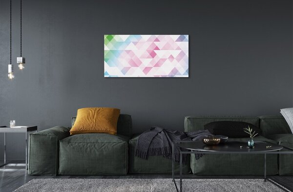 Obraz na skle Farebný vzor diamantov 100x50 cm 2 Prívesky