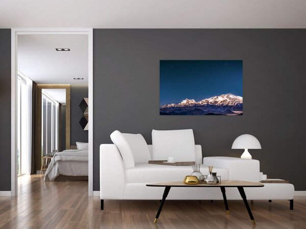 Obraz hôr a nočnej oblohy (90x60 cm)