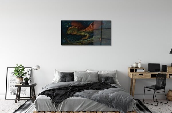 Sklenený obraz Zelený drak v lese 100x50 cm 2 Prívesky