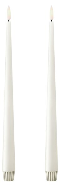 LED sviečka Taper 30 cm / 10 Silky – sada 2 ks