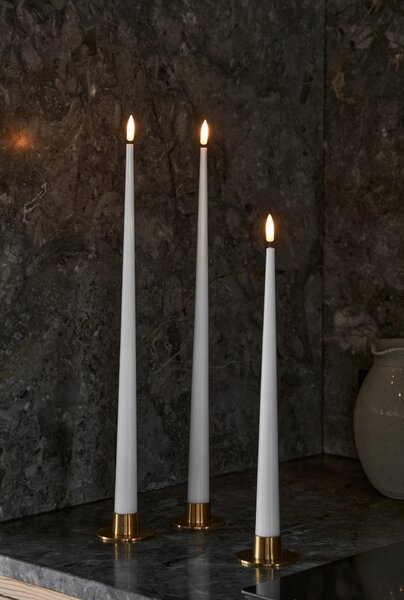 LED sviečka Taper 30 cm / 10 Silky – sada 2 ks