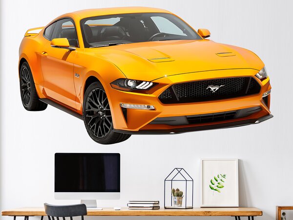 Nalepte.cz Ford Mustang textilní prelepiteľná nálepka na stenu 46 x 25 cm