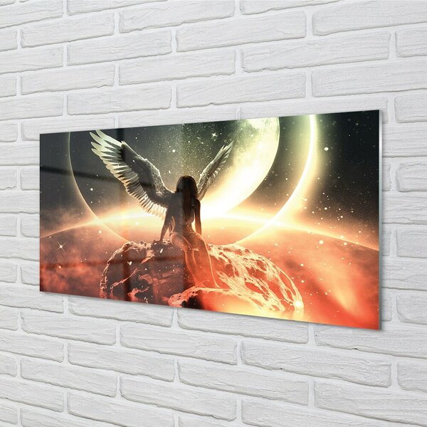 Sklenený obraz Ženského krídla meteorit mesiac 100x50 cm 2 Prívesky