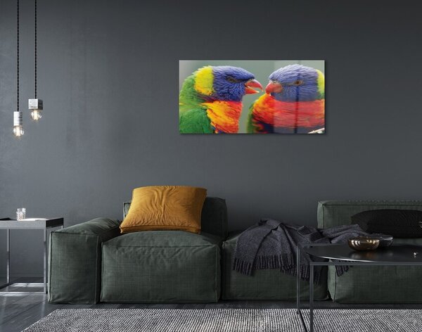 Sklenený obraz farebný papagáj 100x50 cm 2 Prívesky