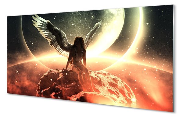 Sklenený obraz Ženského krídla meteorit mesiac 100x50 cm 2 Prívesky