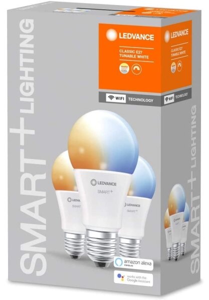 SADA 3x LED Stmievateľná žiarovka SMART+ E27/9,5W/230V 2700K-6500K - Ledvance