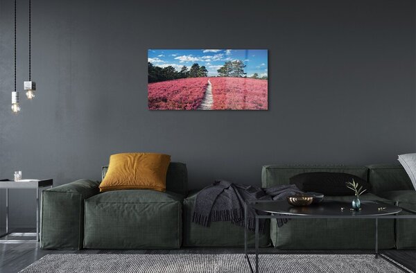 Sklenený obraz Terénu prales vresy 100x50 cm 2 Prívesky