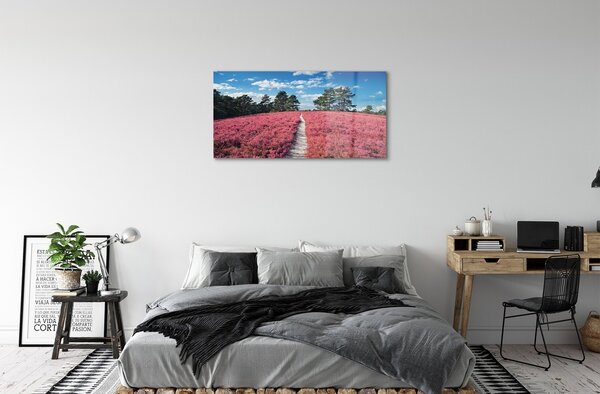 Sklenený obraz Terénu prales vresy 100x50 cm 2 Prívesky