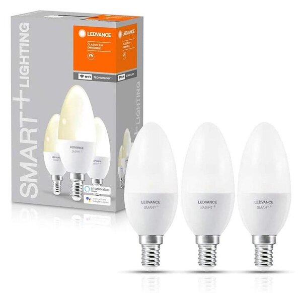 SADA 3x LED Stmievateľná žiarovka SMART+ E14/5W/230V 2700K - Ledvance