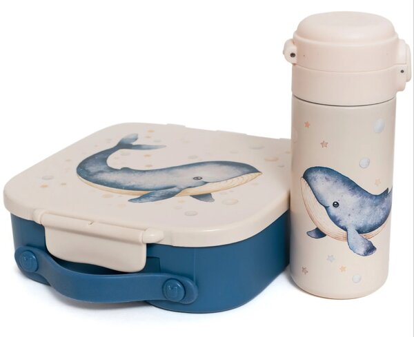 Detská termo fľaša Whale 350 ml