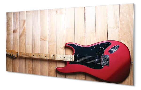 Obraz na skle Elektrická gitara 100x50 cm 2 Prívesky