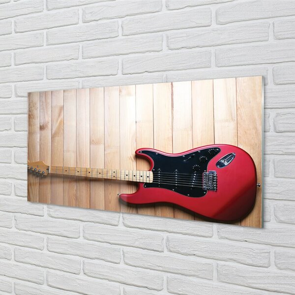 Obraz na skle Elektrická gitara 100x50 cm 2 Prívesky