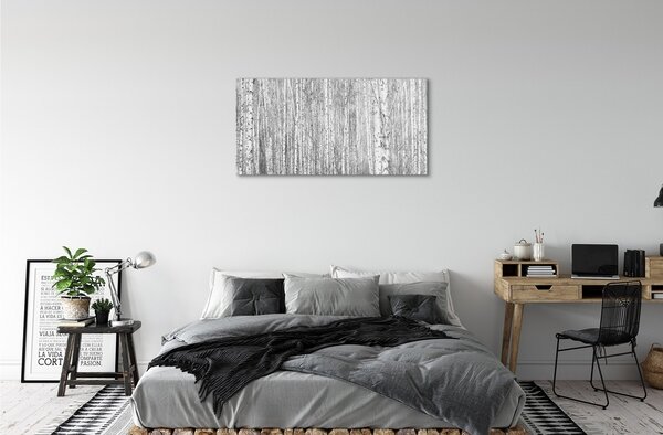 Sklenený obraz Čierna a biela strom les 100x50 cm 2 Prívesky