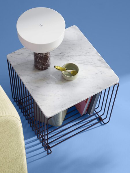 Vrchná doska k policovému dielu Panton Wire 35 cm / White marble