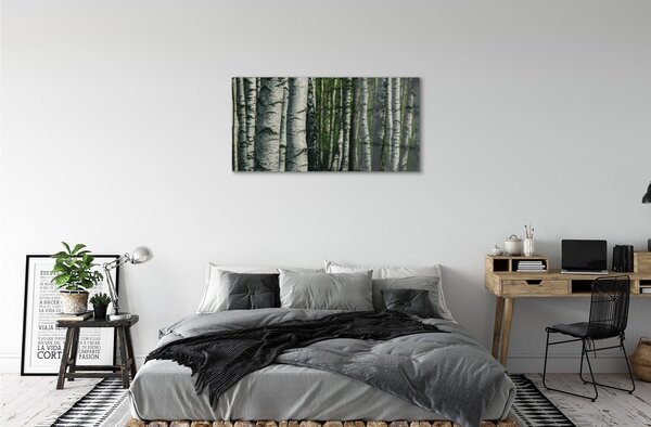 Sklenený obraz brezového lesa 100x50 cm 2 Prívesky