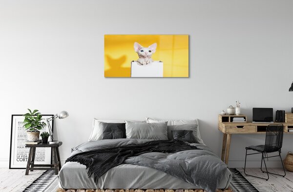 Sklenený obraz sediaci mačka 100x50 cm 2 Prívesky