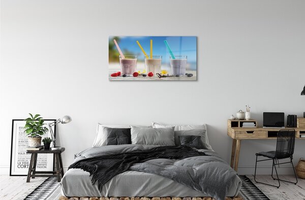 Obraz na skle Cocktail sklo farebné slamky 100x50 cm 2 Prívesky