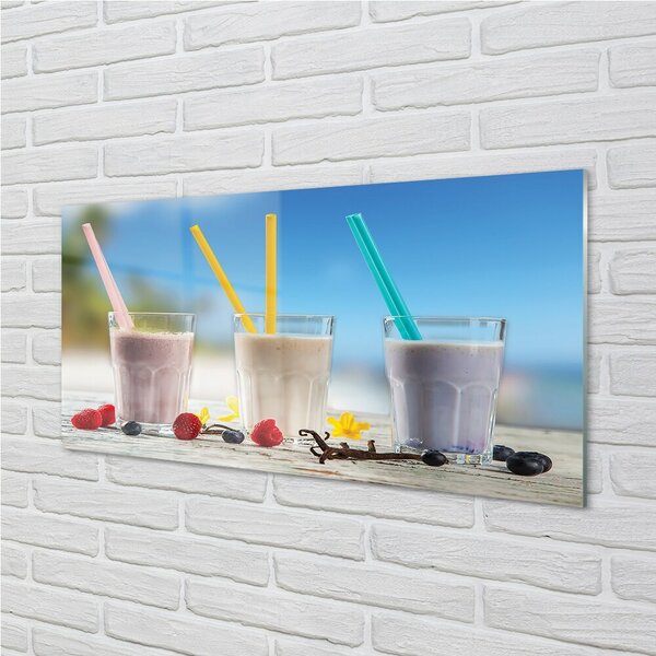 Obraz na skle Cocktail sklo farebné slamky 100x50 cm 2 Prívesky