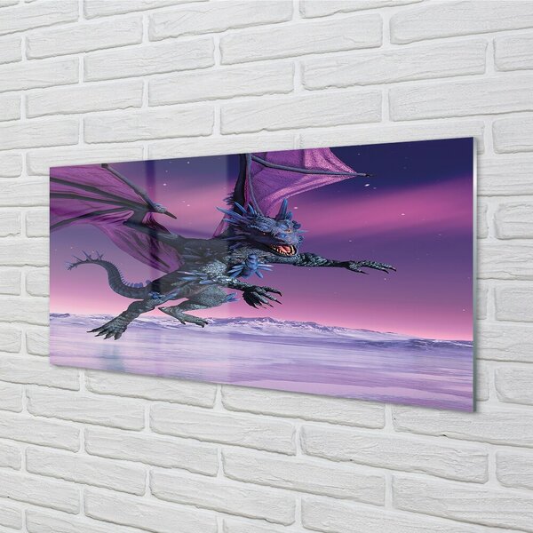 Sklenený obraz Dragon pestré oblohy 100x50 cm 2 Prívesky