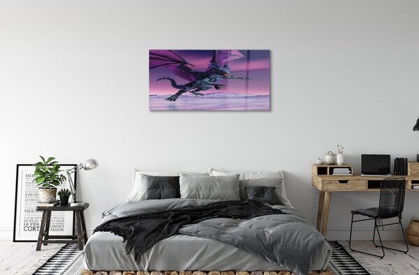 Sklenený obraz Dragon pestré oblohy 100x50 cm 2 Prívesky