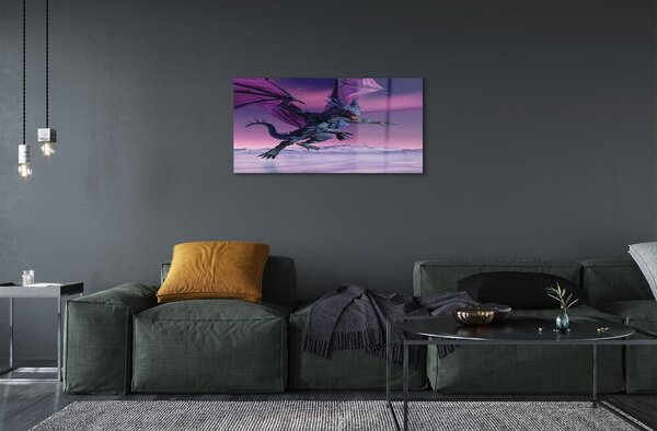 Sklenený obraz Dragon pestré oblohy 100x50 cm 2 Prívesky