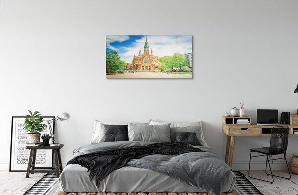 Sklenený obraz Katedrála Krakow 100x50 cm 2 Prívesky