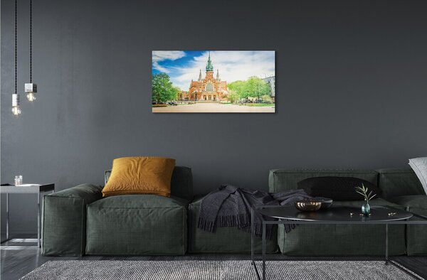 Sklenený obraz Katedrála Krakow 100x50 cm 2 Prívesky