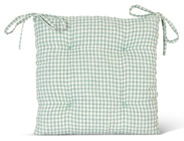 Prešívaný podsedák Oaksey Rosemary Linen 40 × 40 cm