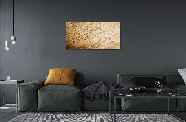 Sklenený obraz mapa Poľska 100x50 cm 2 Prívesky