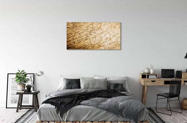 Sklenený obraz mapa Poľska 100x50 cm 2 Prívesky