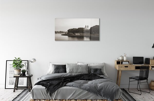 Sklenený obraz Krakow River bridge 100x50 cm 2 Prívesky