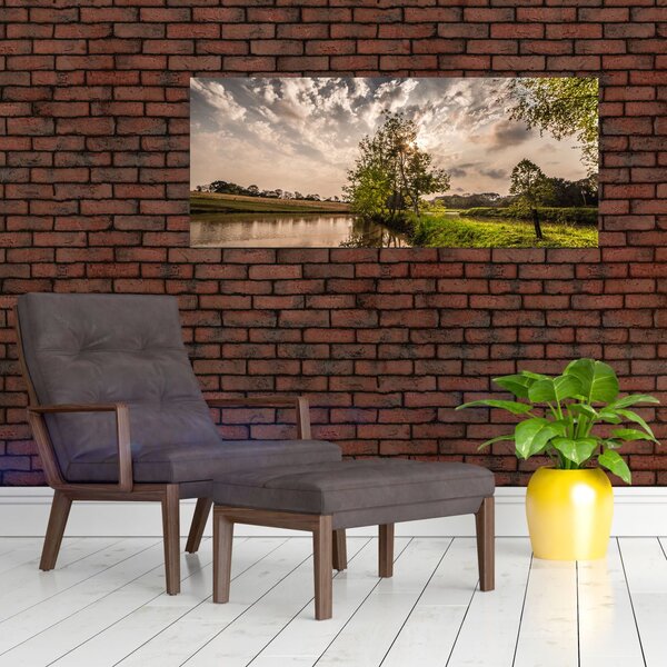 Obraz prírody s lúčmi (120x50 cm)
