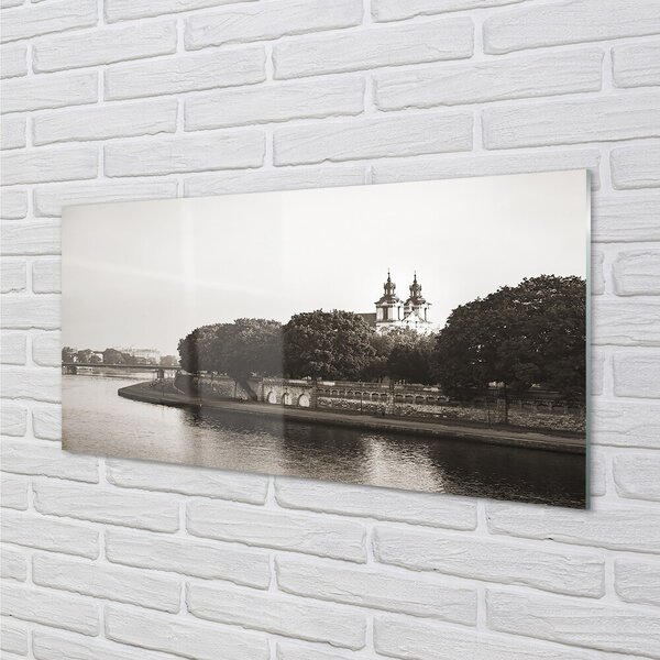 Sklenený obraz Krakow River bridge 100x50 cm 2 Prívesky