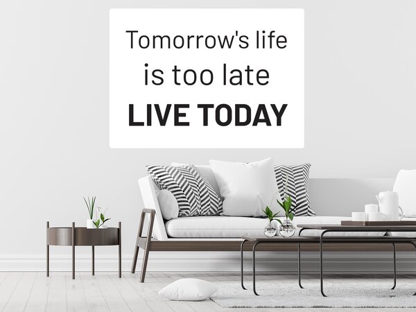 Nalepte.cz Tomorrows life nálepka na stenu šírka 20 cm