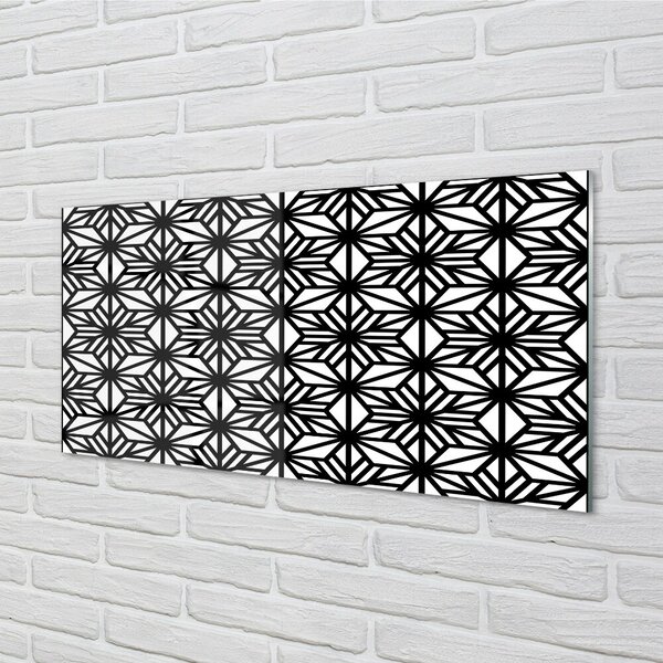 Obraz na skle Kvetinový geometrický vzor 100x50 cm 2 Prívesky