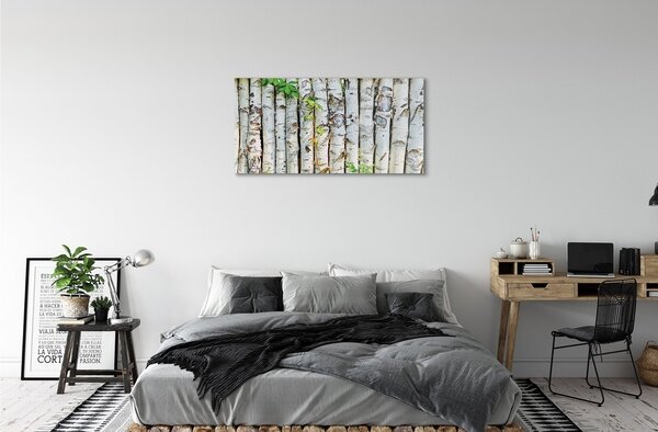 Sklenený obraz brezové lístie 100x50 cm 2 Prívesky