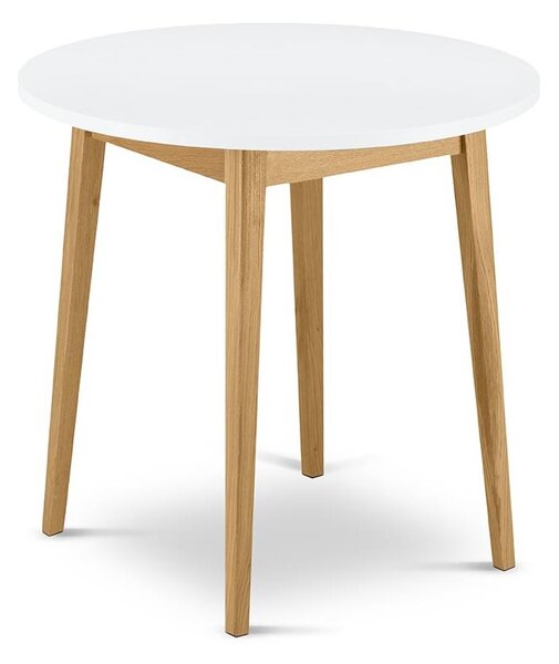 Konsimo Sp. z o.o. Sp. k. Jedálenský stôl FRISK 75x80 cm biela/hnedá KO0014 + záruka 3 roky zadarmo