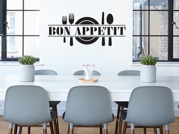 Nalepte.cz Bon Appetit nálepka na stenu 40 x 18 cm