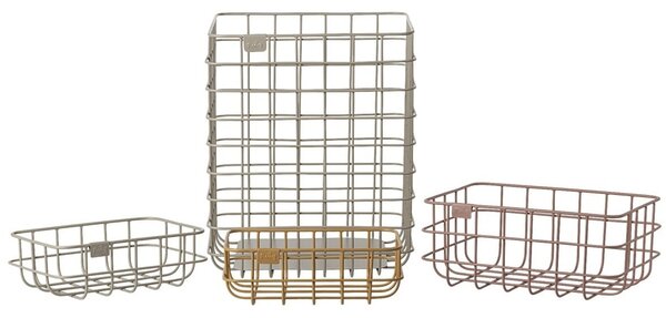 Drôtený košík – set 4 ks